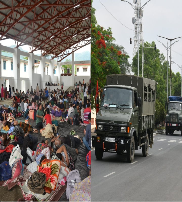 मणिपुर: अनुच्छेद 355 लागू, सेना का फ्लैग मार्च जारी, अतिरिक्त सैनिकों को असम से एयरलिफ्ट किया गया