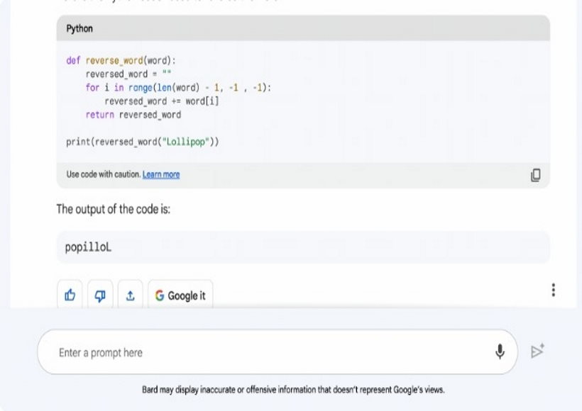 गूगल ने बार्ड के तर्क कौशल में किया सुधार