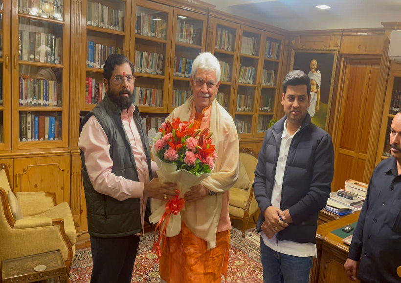 'मिशन कश्मीर' पर शिंदे सरकार, 'महाराष्ट्र भवन' के लिए एलजी को लिखी चिट्ठी