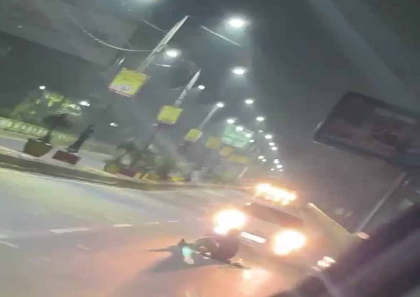 car hits man, video viral