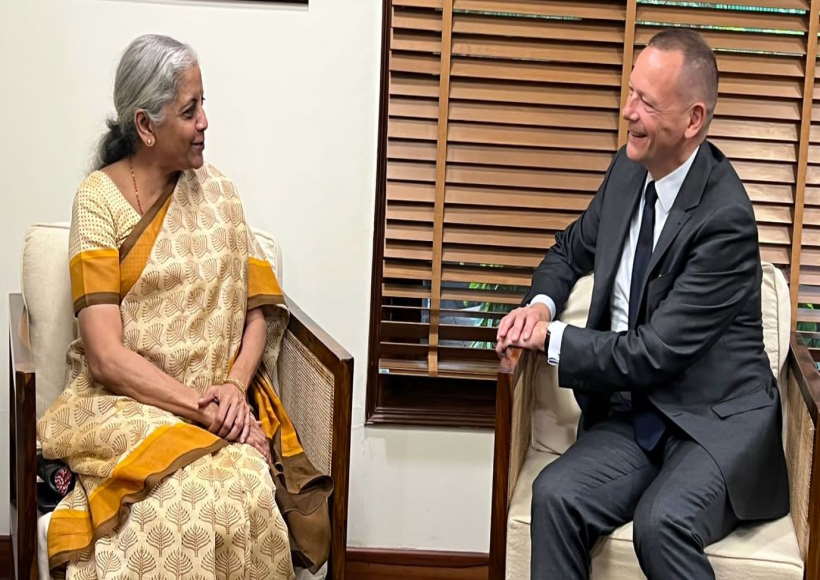 वित्तमंत्री निर्मला मैक्रों के राजनयिक सलाहकार से मिलीं, आपसी हित के मुद्दों पर चर्चा की