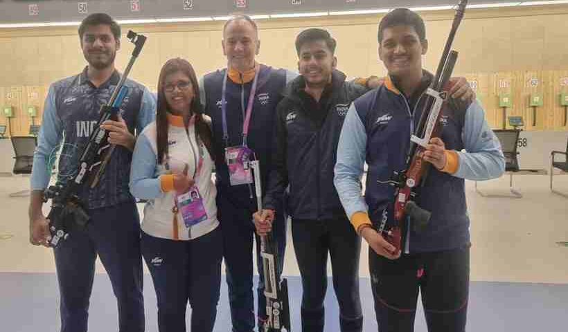 Indian rifle wins gold (pic credit NRAI twitter)