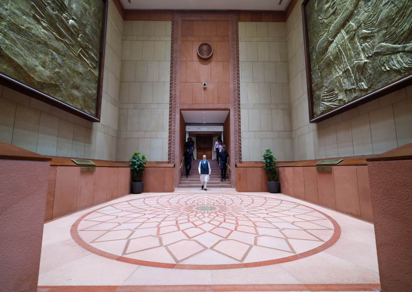 नया संसद भवन (तस्वीर साभार नरेंद्र मोदी ट्विटर)