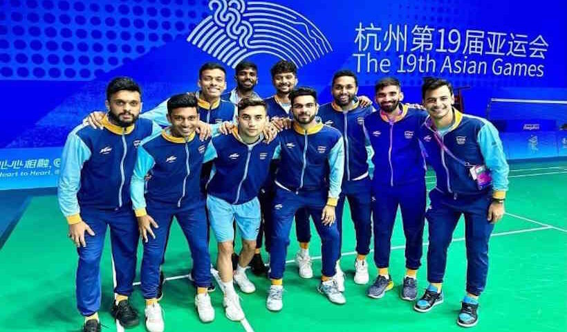 Indian men's badminton team (pic credit narendramodi "x" )