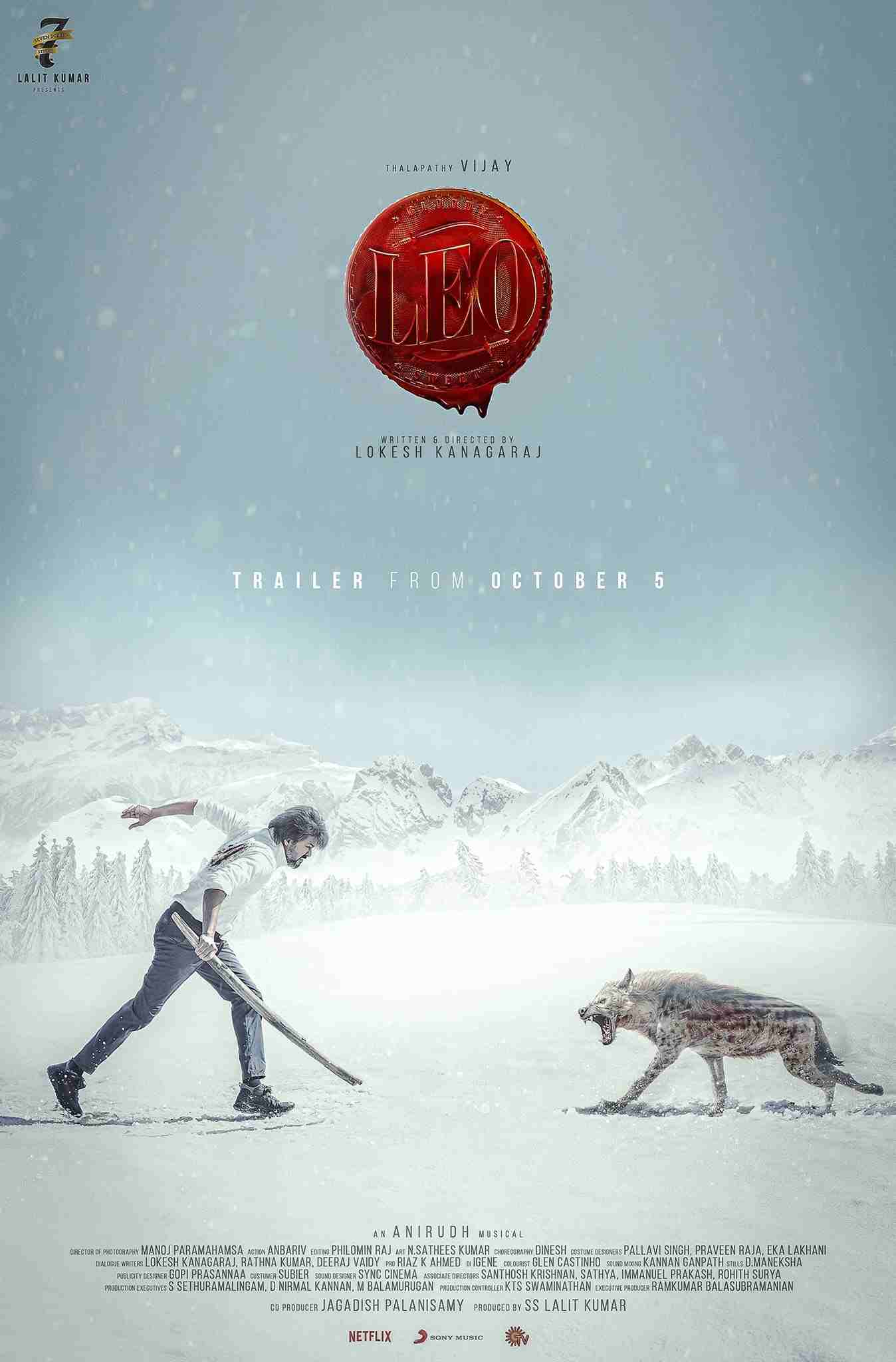 Leo poster (pic credit actorvijay "x" )