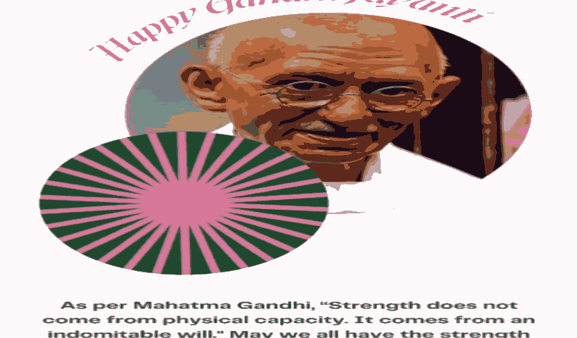 Gandhi Jayanti post (pic credit MadhuriDixit twitter )