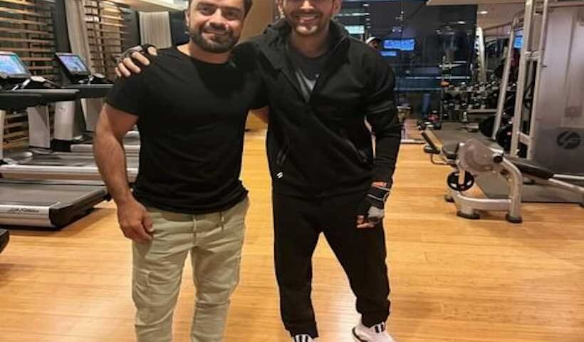 Kartik Aaryan meets Afghan cricketer Rashid Khan at gym