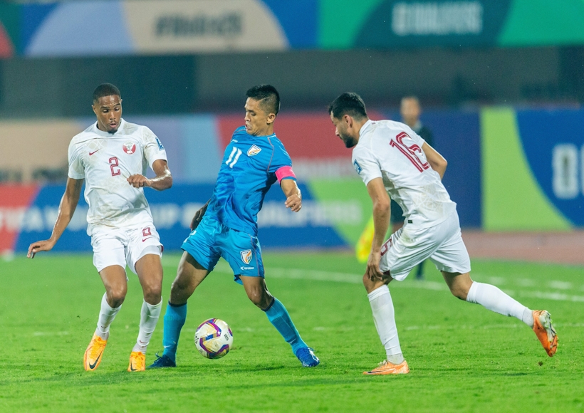 India vs Qatar (pic credit IndianFootball "X")