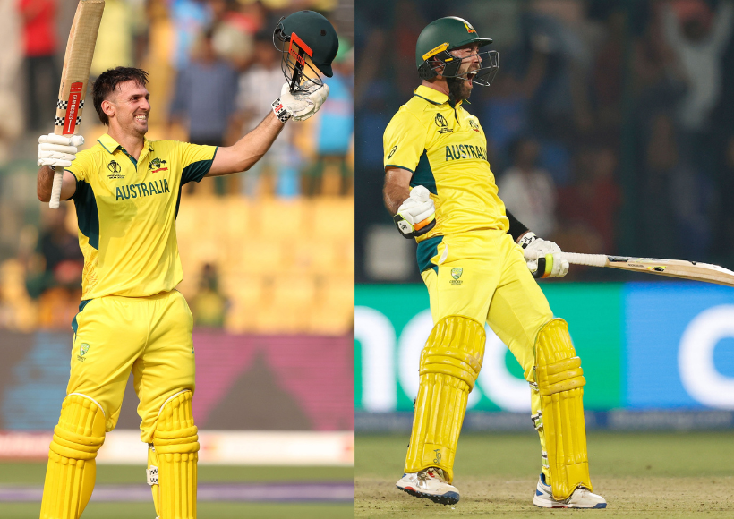 Mitchell Marsh & Glenn Maxwell (pic credit CricketAus "X")