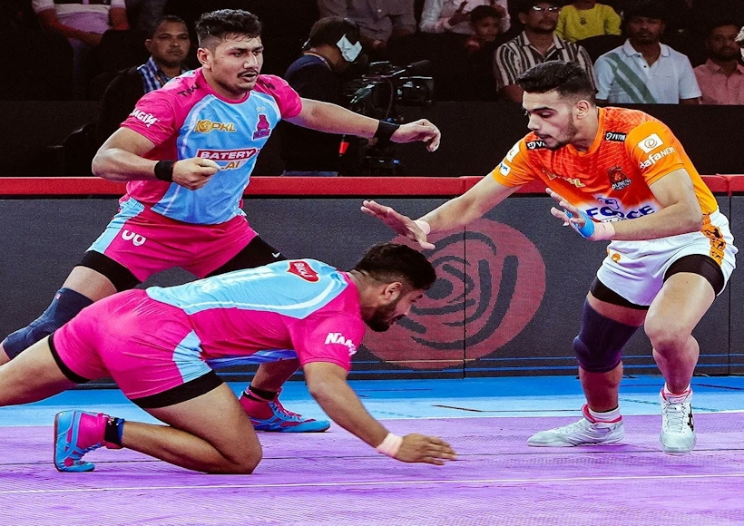 Jaipur Pink Panthers vs Puneri Paltan (pic credit ProKabaddi "X")