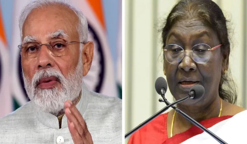 प्रधानमंत्री नरेंद्र मोदी और राष्ट्रपति द्रौपदी मुर्मू