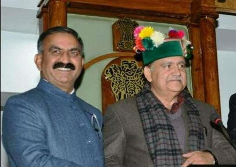 सुखविंदर सिंह सुक्खू,कुलदीप सिंह पठानिया चित्र साभार - सुभम अग्रवाल(एक्स)