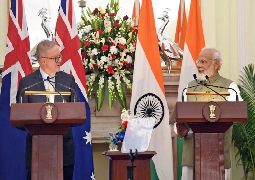 प्रधानमंत्री नरेंद्र मोदी और ऑस्ट्रेलिया के प्रधानमंत्री एंथनी अल्बानी