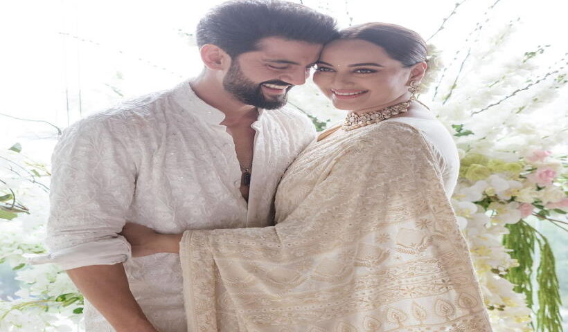 सोनाक्षी सिन्हा और जहीर इकबाल (तस्वीर क्रेडिट@askrajeshsahu)