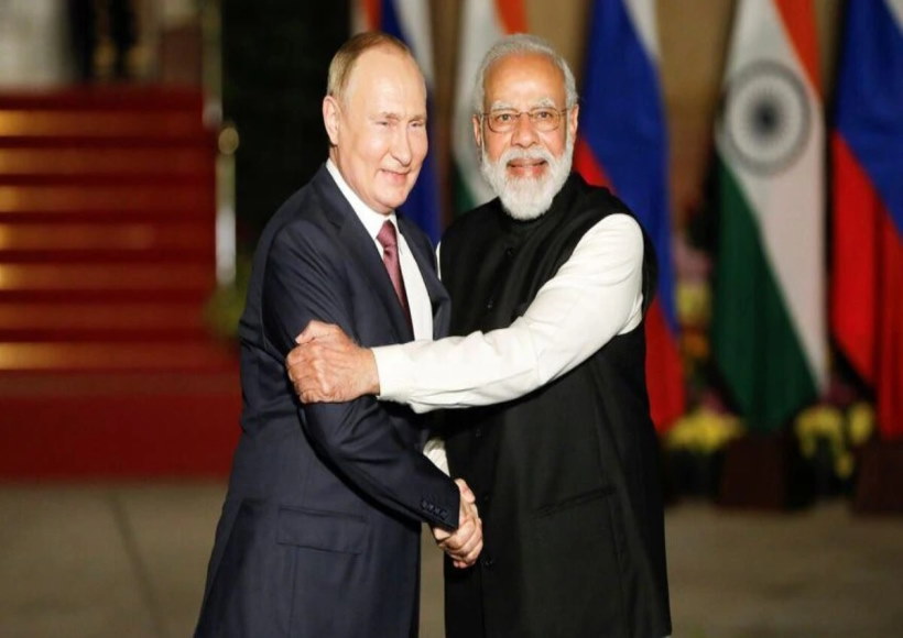 पीएम मोदी और राष्ट्रपति पुतिन (तस्वीर क्रेडिट @kaankit)