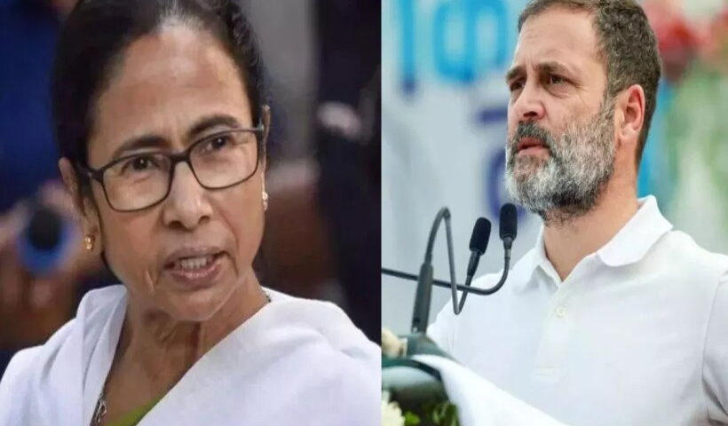 ममता बनर्जी,राहुल गांधी (तस्वीर क्रेडिट@DrAdarshyadav2)