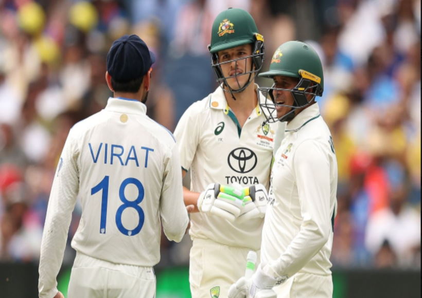 विराट कोहली और सैम कोंस्टास के बीच हुई नोकझोंक (तस्वीर क्रेडिट@Bharat24Liv)