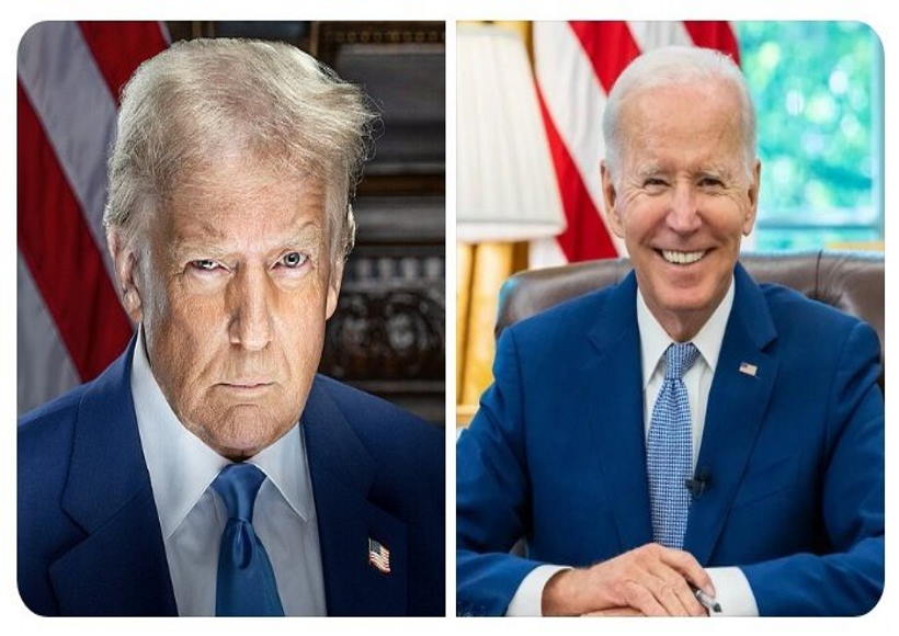डोनाल्ड ट्रंप और जो बाइडेन (तस्वीर क्रेडिट@GlobalViewPk)