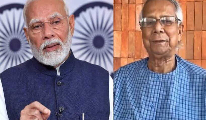 प्रधानमंत्री नरेंद्र मोदी,मोहम्मद यूनुस (तस्वीर क्रेडिट@ocjain4)
