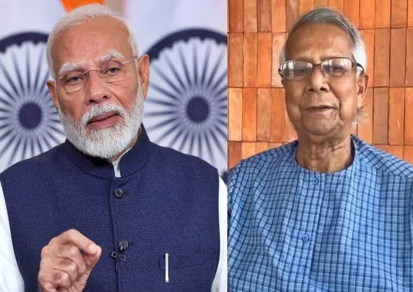 प्रधानमंत्री नरेंद्र मोदी,मोहम्मद यूनुस (तस्वीर क्रेडिट@ocjain4)