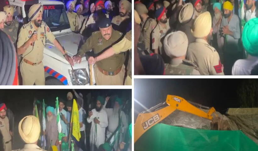 पंजाब पुलिस ने खाली कराए शंभू और खनौरी बॉर्डर (तस्वीर क्रेडिट@Abhiroy40)
