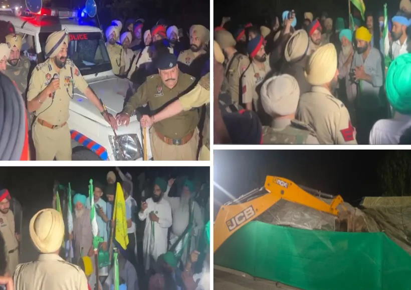 पंजाब पुलिस ने खाली कराए शंभू और खनौरी बॉर्डर (तस्वीर क्रेडिट@Abhiroy40)