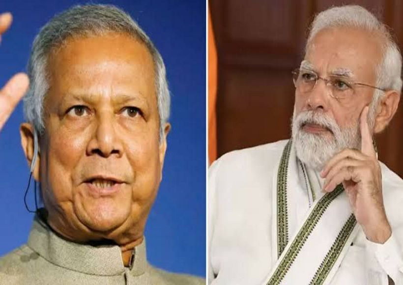 भारतीय पीएम नरेंद्र मोदी और बांग्लादेश की अंतरिम सरकार के प्रधान सलाहकार मोहम्मद यूनुस (तस्वीर क्रेडिट@Modified_Hindu9)