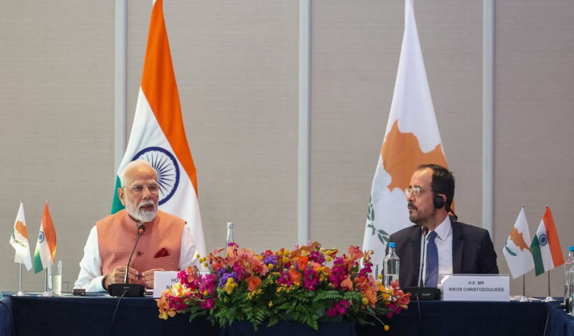 प्रधानमंत्री मोदी की साइप्रस यात्रा (तस्वीर क्रेडिट@MyGovHindi)