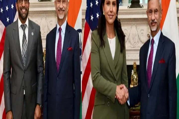 विदेश मंत्री जयशंकर ने अमेरिकी एफबीआई और राष्ट्रीय खुफिया प्रमुखों से की मुलाकात (तस्वीर क्रेडिट@NanChintak)