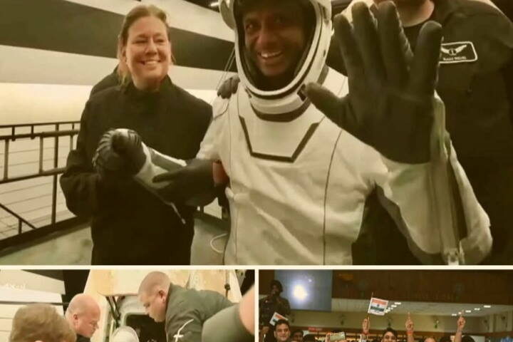 अंतरिक्ष से पृथ्वी पर लौटे कैप्टन शुभांशु शुक्ला (तस्वीर क्रेडिट@KumariPrat383)