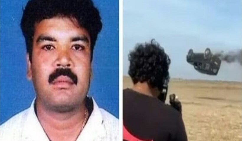 स्टंटमैन एसएम राजू की शूटिंग के दौरान हुई मौत (तस्वीर क्रेडिट@Mukesh_9024)