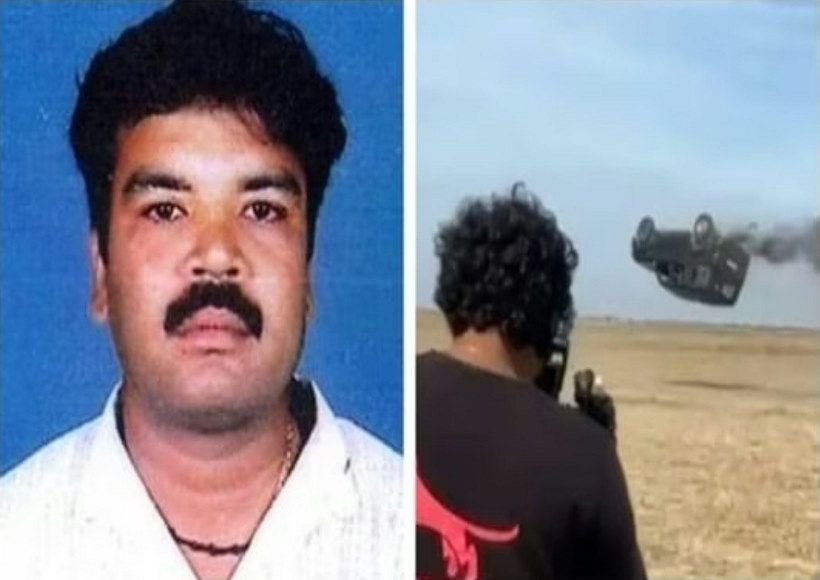 स्टंटमैन एसएम राजू की शूटिंग के दौरान हुई मौत (तस्वीर क्रेडिट@Mukesh_9024)