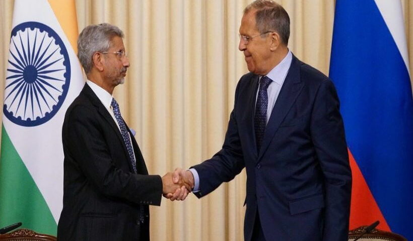 भारत के विदेश मंत्री एस.जयशंकर और रूस के विदेश मंत्री सर्गेई लावरोव (तस्वीर क्रेडिट@Kanthan2030)
