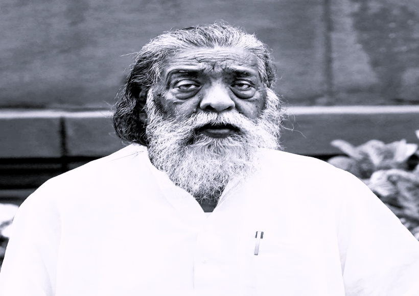 लोकप्रिय आदिवासी नेता और झारखंड के पूर्व मुख्यमंत्री शिबू सोरेन (तस्वीर क्रेडिट@SanjayJhaBihar)