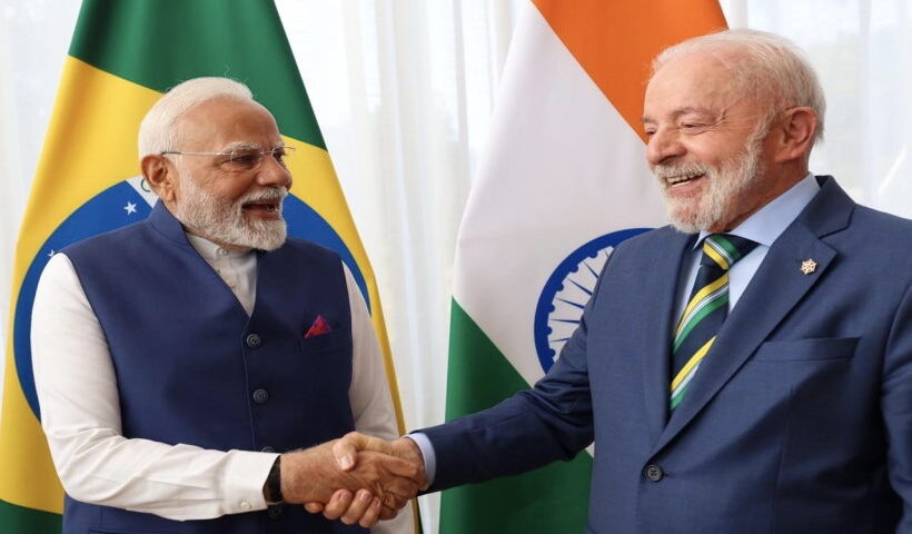 प्रधानमंत्री नरेंद्र मोदी और ब्राजील के राष्ट्रपति लुईस इनासियो लूला दा सिल्वा (तस्वीर क्रेडिट@ransinghBJP)