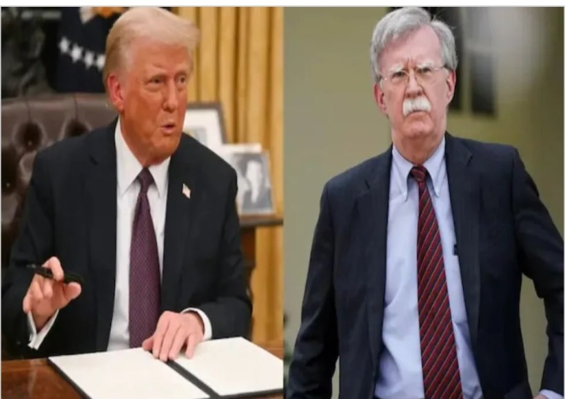 राष्ट्रपति डोनाल्ड ट्रंप और पूर्व राष्ट्रीय सुरक्षा सलाहकार (एनएसए) जॉन बोल्टन (तस्वीर क्रेडिट@sadhu_sadh)