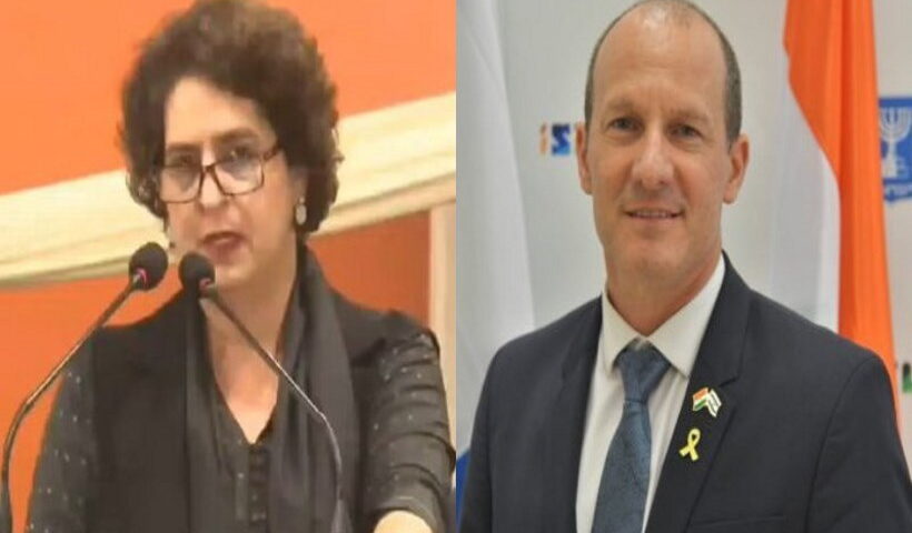 प्रियंका गांधी के बयान पर इजरायली राजदूत ने उठाए सवाल (तस्वीर क्रेडिट@JagvirS17815790)