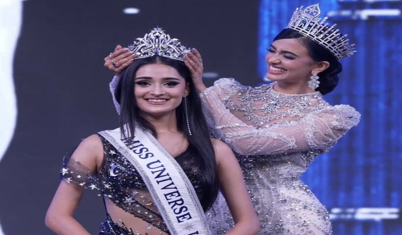 मनिका विश्वकर्मा बनीं मिस यूनिवर्स इंडिया 2025 (तस्वीर क्रेडिट@vanshikaupadhy1)