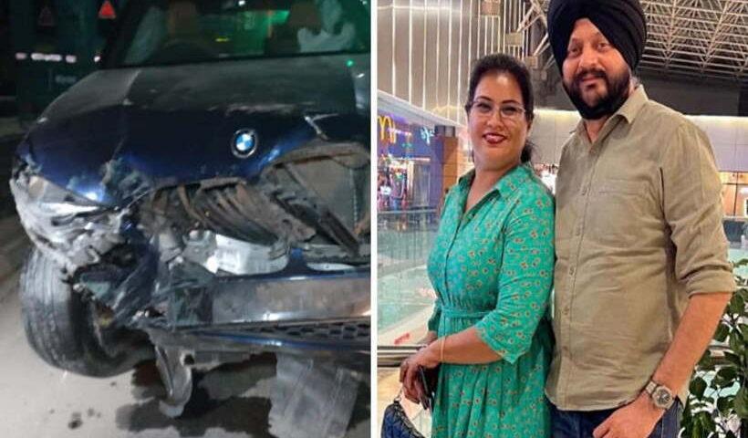 दिल्ली कैंट बीएमडब्ल्यू हादसा (तस्वीर क्रेडिट@thematrixloop)