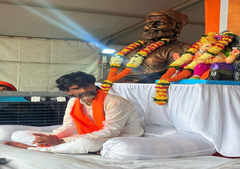 मराठा नेता मनोज जरांगे पाटिल (तस्वीर क्रेडिट@SankalpPadwal)