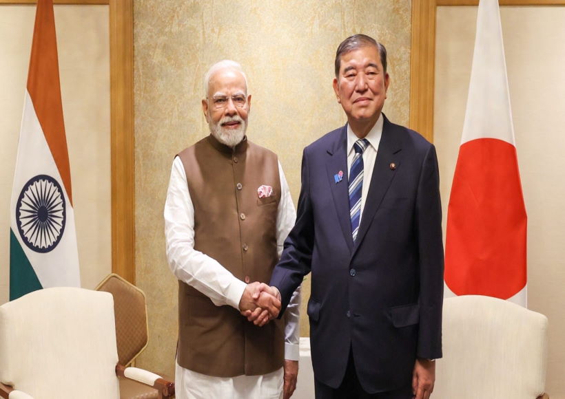 प्रधानमंत्री मोदी और जापान के प्रधानमंत्री इशिबा