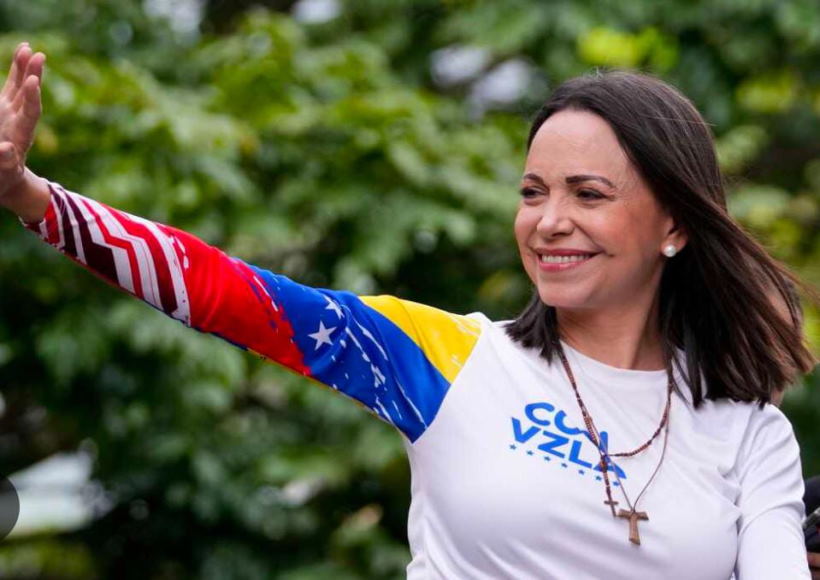 नोबेल शांति पुरस्कार 2025 की विजेता मारिया कोरिना (तस्वीर क्रेडिट@JaikyYadav16)