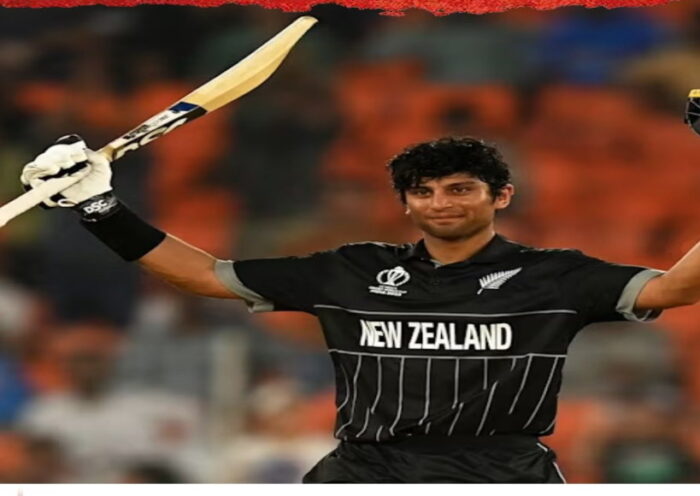 न्यूजीलैंड के स्टार ऑलराउंडर रचिन रविंद्र (तस्वीर क्रेडिट@Shivani75372259)