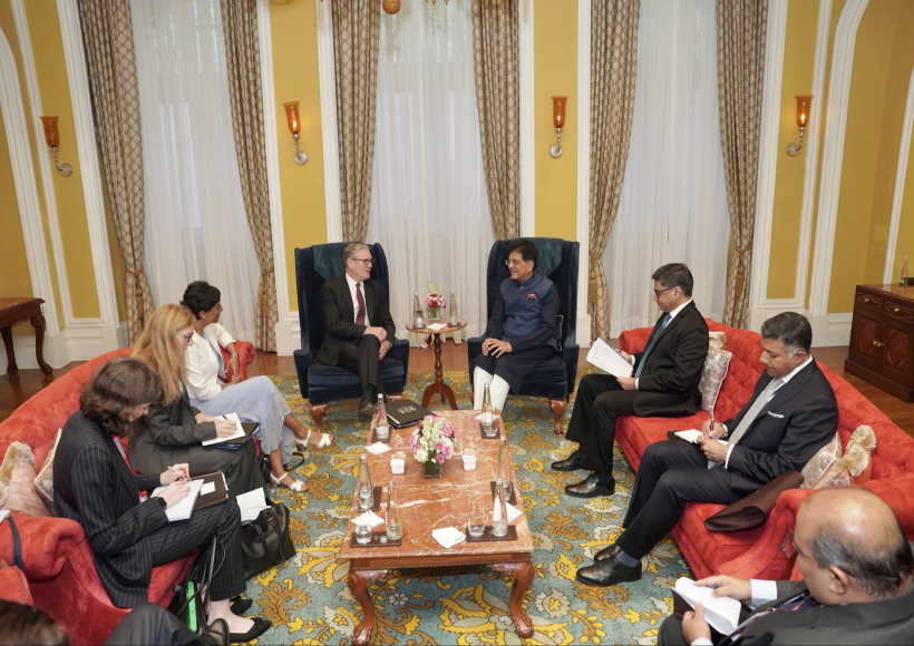 पीयूष गोयल और पीएम कीर स्टारमर की मुलाकात से मजबूत हुई आर्थिक साझेदारी (तस्वीर क्रेडिट@PiyushGoyal)