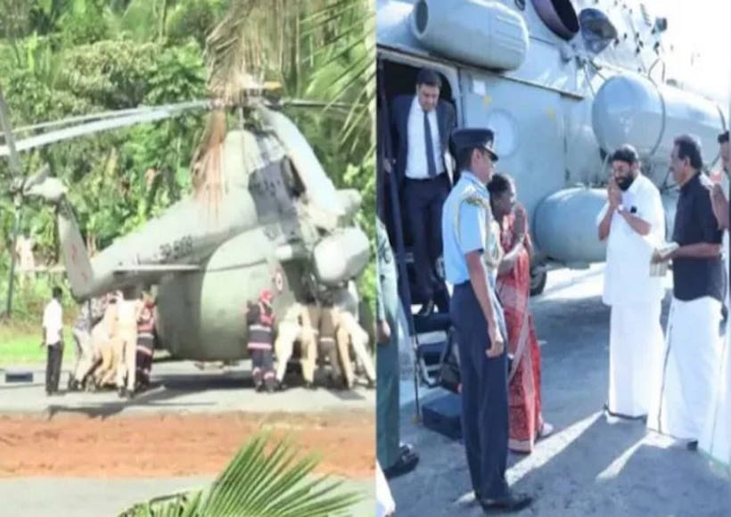 केरल दौरे पर राष्ट्रपति द्रौपदी मुर्मू के हेलीकॉप्टर की लैंडिंग में सुरक्षा चूक (तस्वीर क्रेडिट@suryakantvsnl)