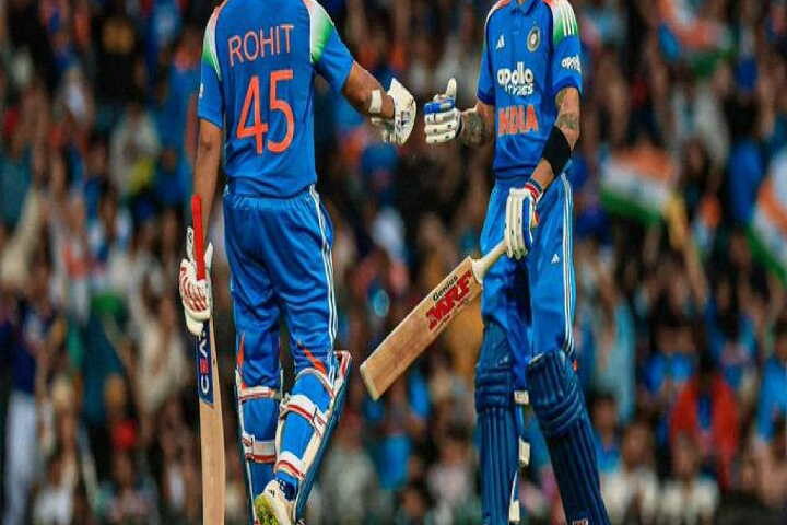 रोहित शर्मा और विराट कोहली (तस्वीर क्रेडिट@satnamsandhuchd)