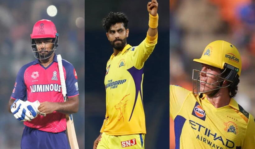 संजू सैमसन,रवींद्र जडेजा और सैम करन (तस्वीर क्रेडिट@iamajayjangirr)