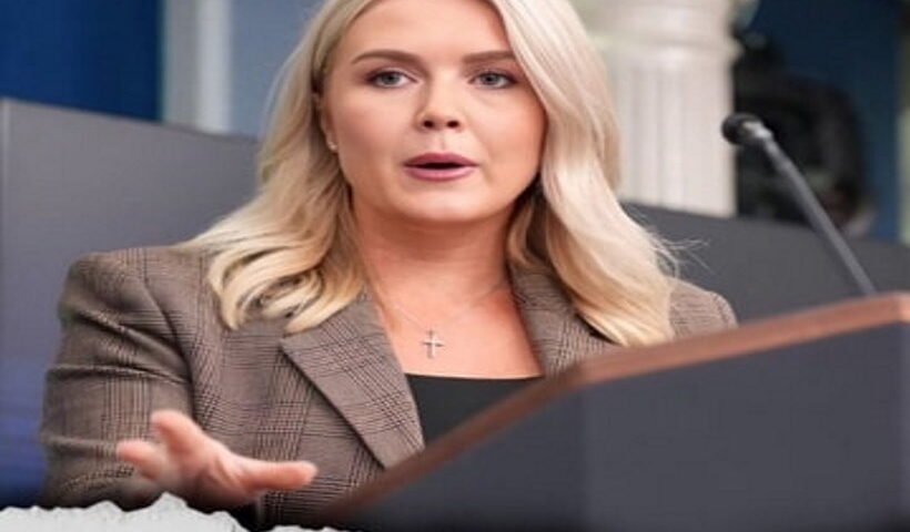 व्हाइट हाउस की प्रेस सचिव कैरोलिन लेविट (तस्वीर क्रेडिट@ArianaAriana65)