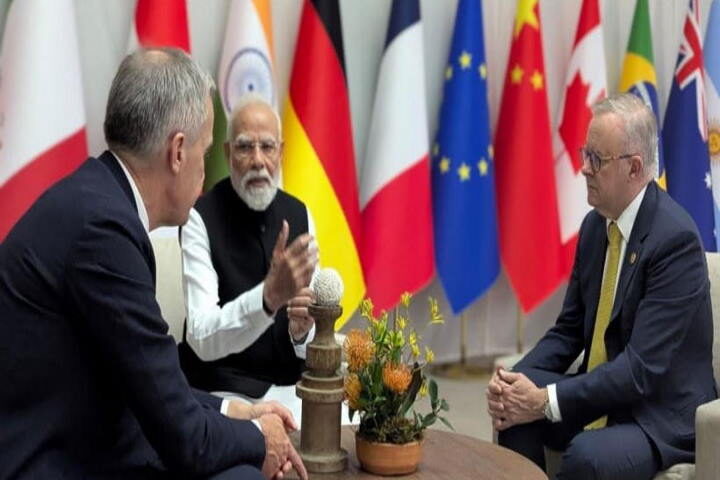 जी-20 समिट में ऑस्ट्रेलिया-कनाडा-इंडिया एसीआईटीआई साझेदारी पर हस्ताक्षर (तस्वीर क्रेडिट@mangalpandeybjp)