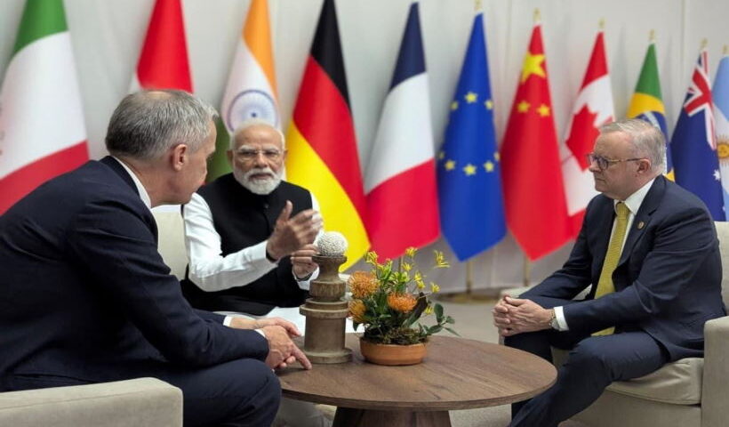 जी-20 समिट में ऑस्ट्रेलिया-कनाडा-इंडिया एसीआईटीआई साझेदारी पर हस्ताक्षर (तस्वीर क्रेडिट@mangalpandeybjp)